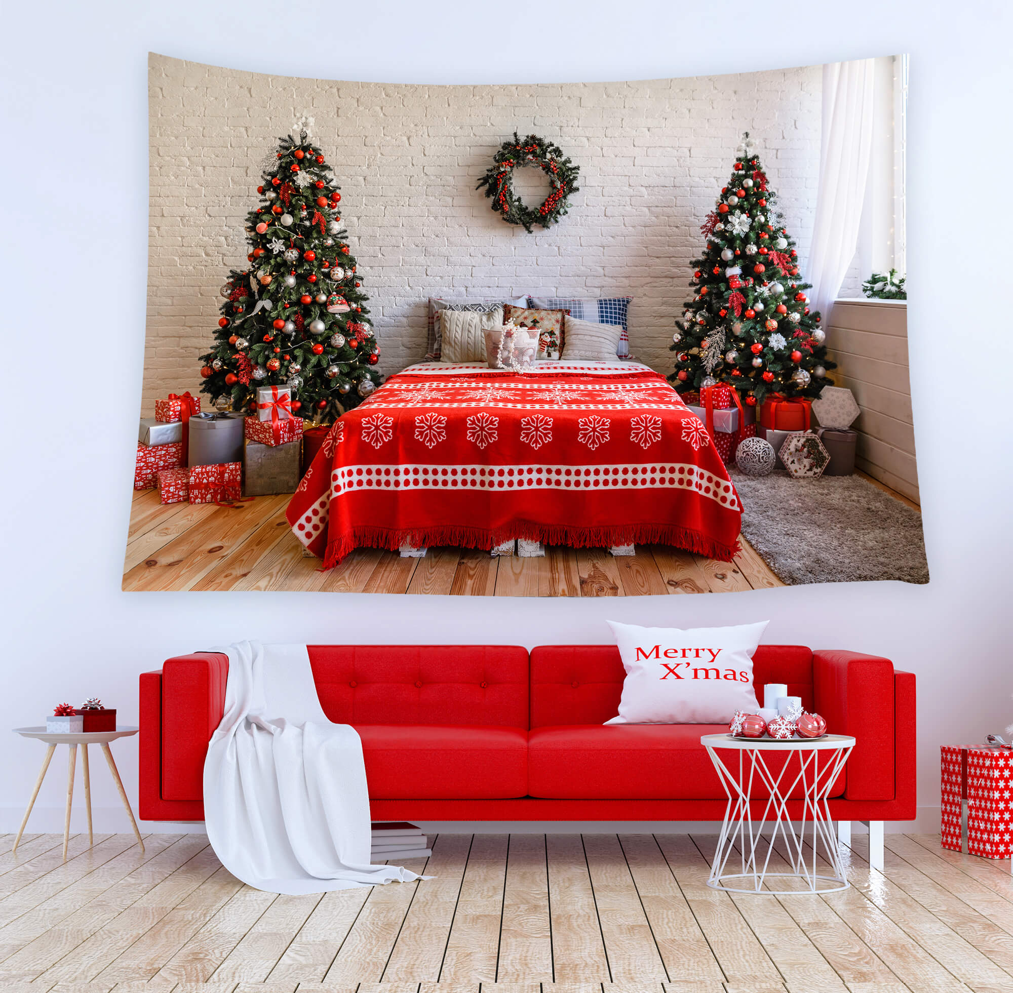 Toile de Fond pour Salle Décorée de Noël M8-63