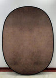 Toile de fond pliable double face abstraite marron/vert vintage 1.5x2m M9-02