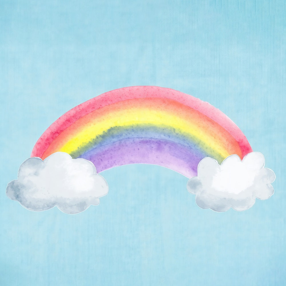 Fond pour cake smash « Ciel arc-en-ciel coloré » Fonds d'anniversaire MRR10-18