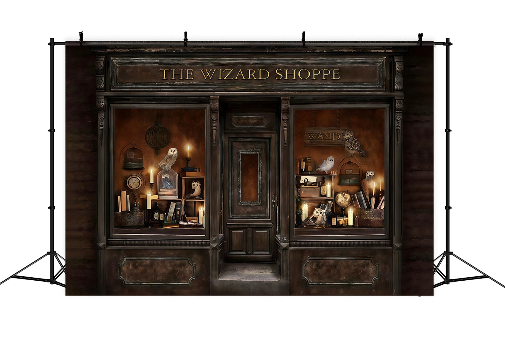 Fond d'Halloween Magique Boutique de sorcier Vitrine Fond photo d'Halloween MRR10-23