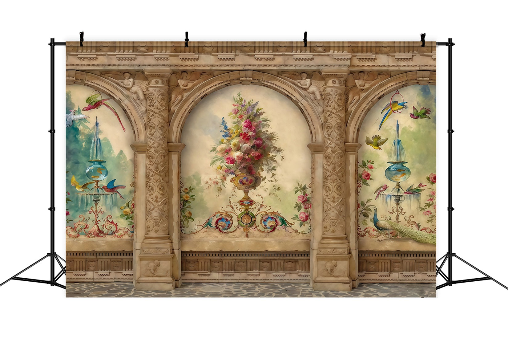 Fond vintage Fond mural floral vintage Fond antique MRR10-32