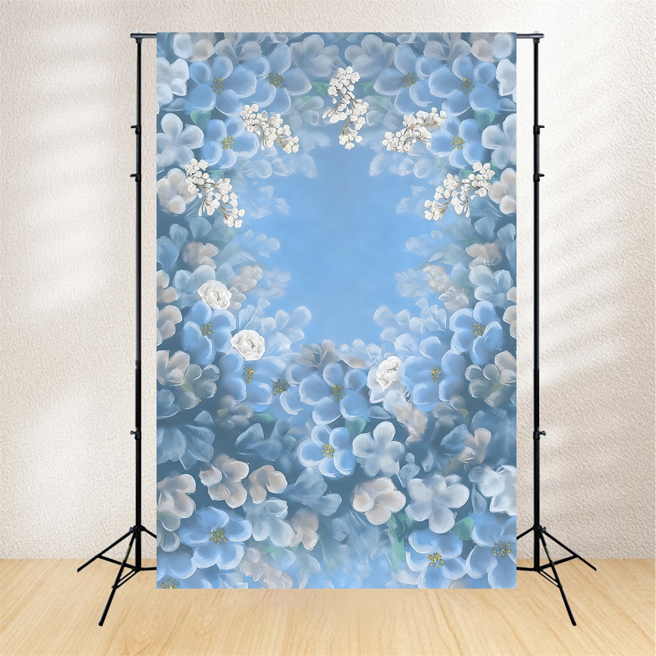 Fond artistique Aquarelle Bleu Fleurs épanouies Fonds artistiques MRR10-59