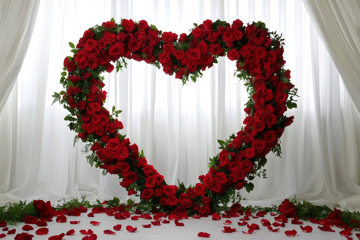 Fond de cœur pour la Saint-Valentin Fond de cœur d'amour avec fleurs roses pour la Saint-Valentin MRR11-114