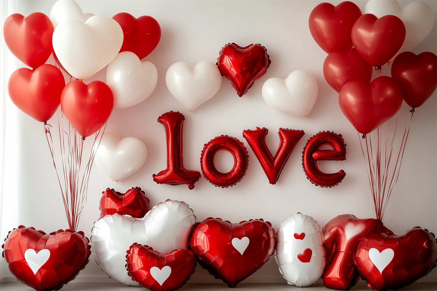 Fond pour la Saint-Valentin Ballons en forme de cœur Fond pour la Saint-Valentin MRR11-99