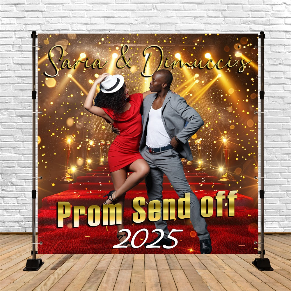 Toile de Fond de Bal 2025 Tapis Rouge Projecteur Personnalisée MRR5-37
