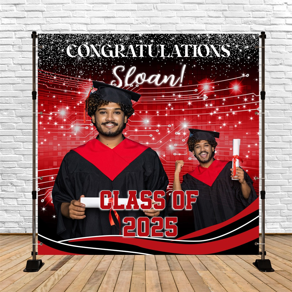 Toile de Fond de Graduation Style Tech Audacieux Personnalisée MRR5-57