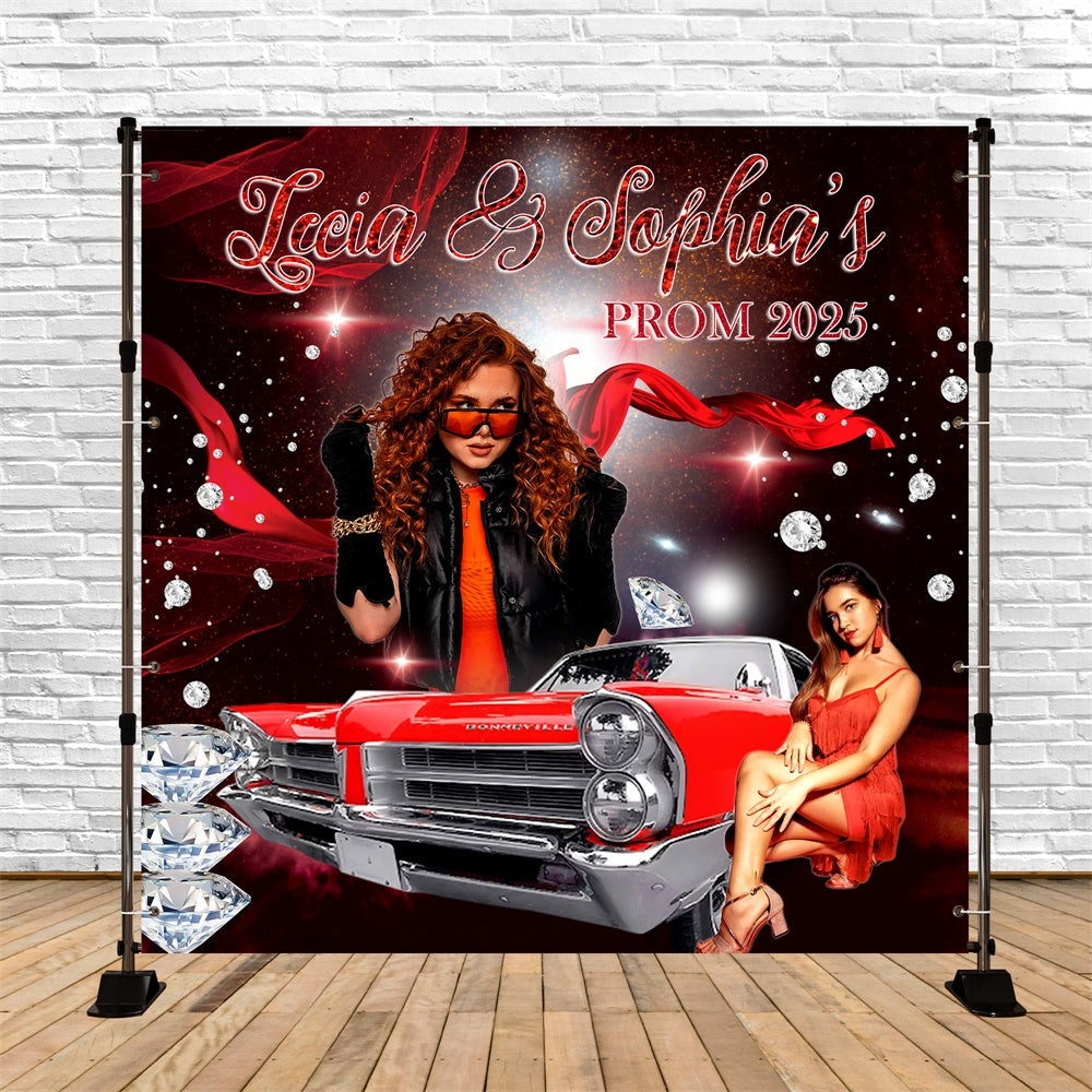 Toile de Fond de Bal Idées Brillance Voiture Vintage Personnalisée MRR5-60