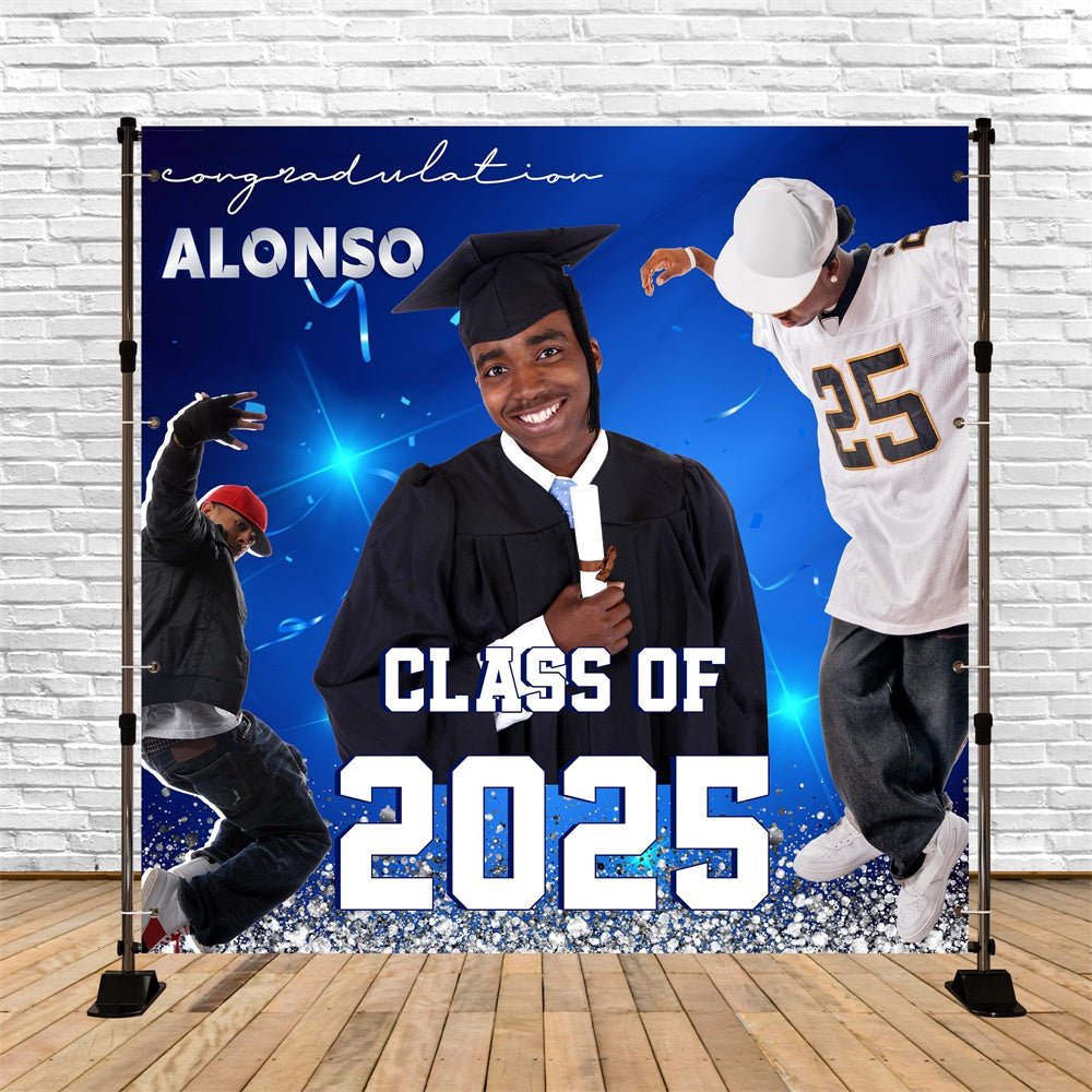 Toile de Fond de Graduation Style Hip-Hop Personnalisée MRR6-15
