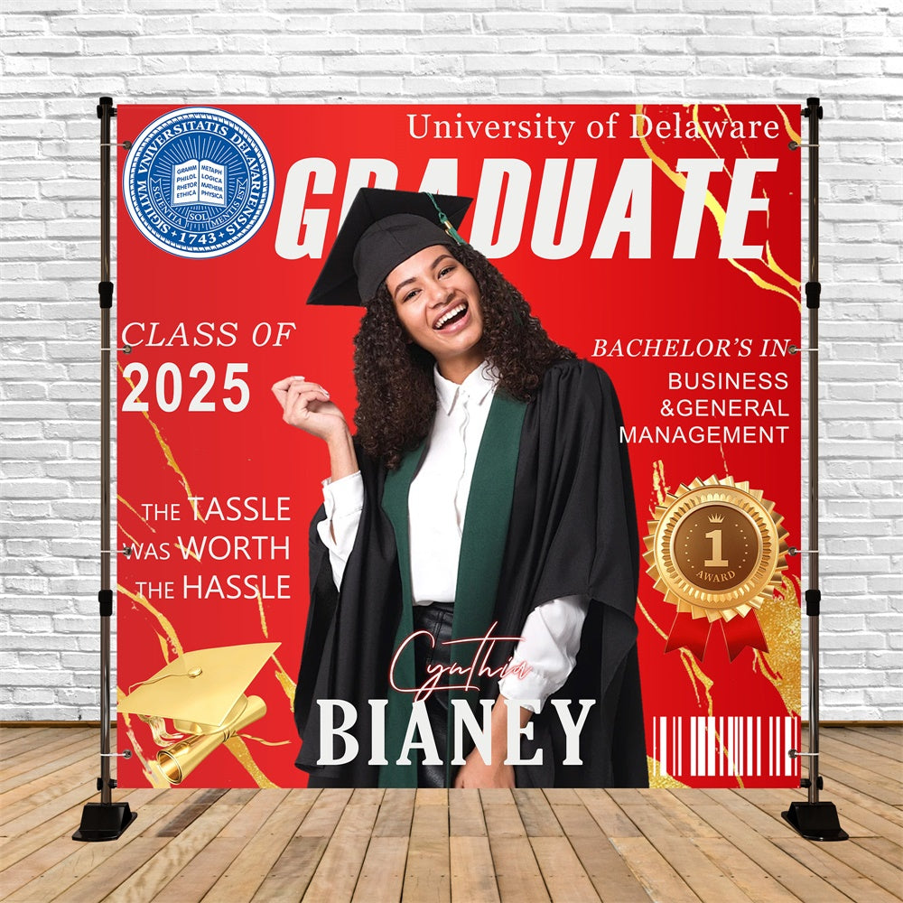 Toile de Fond de Graduation Couverture Magazine Personnalisée MRR6-18