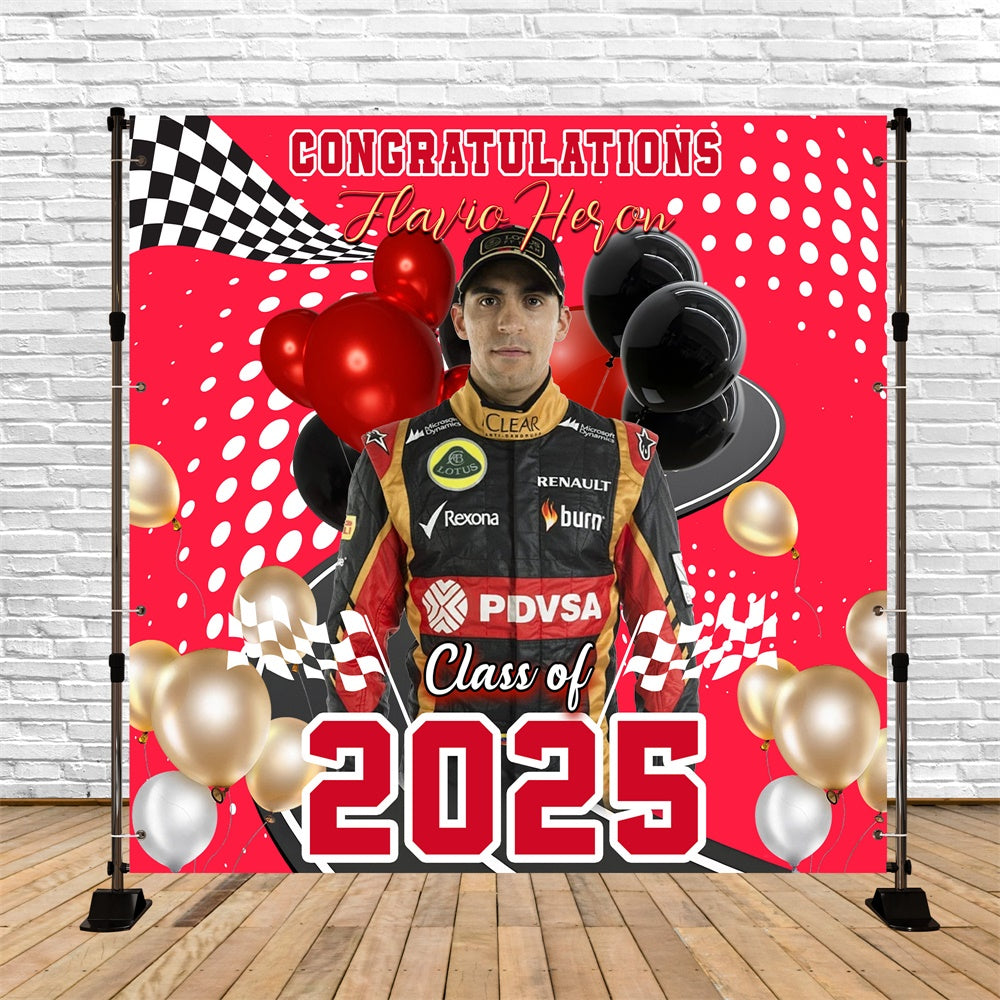 Toile de Fond de Graduation 2025 Gloire de la Course Personnalisée MRR6-37