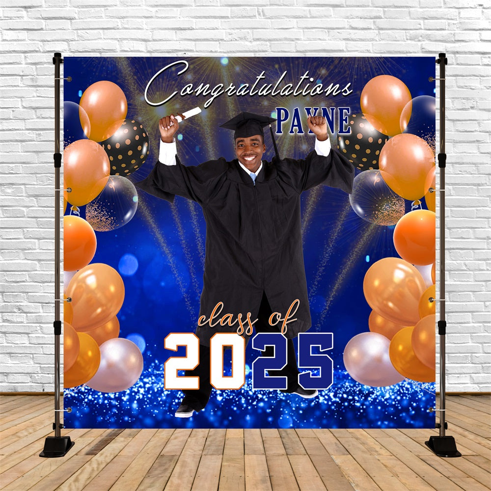 Toile de Fond de Graduation Ballon Énergique Personnalisée MRR6-39