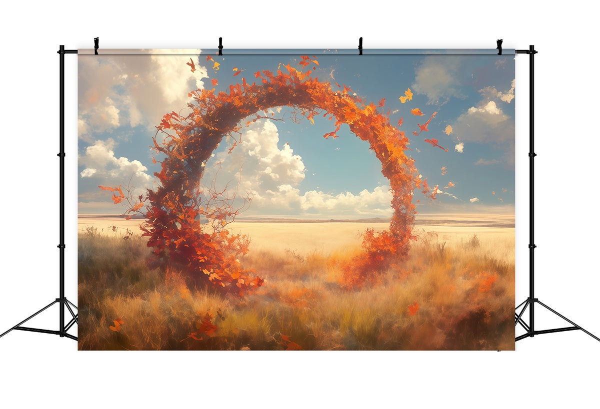 Toile de fond Photo Automne Arche Prairie Rêveuse MRR7-117
