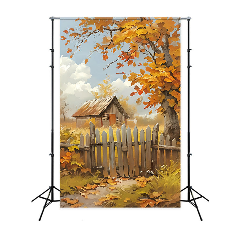 Toile de fond Photo Automne Cottage Brise Rêve MRR7-141