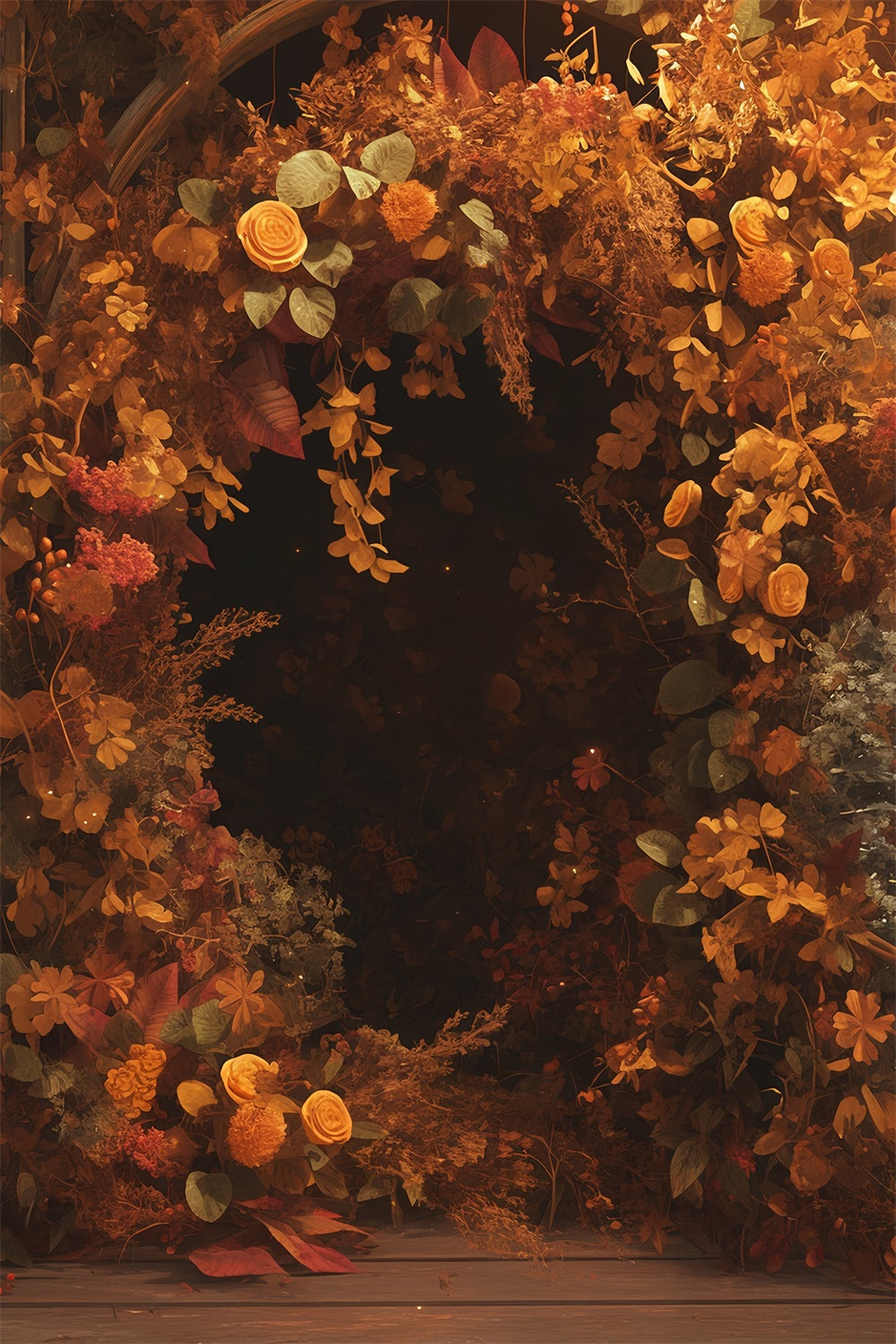 Toile de fond Photo Automne Romance Florale Rustique MRR7-143