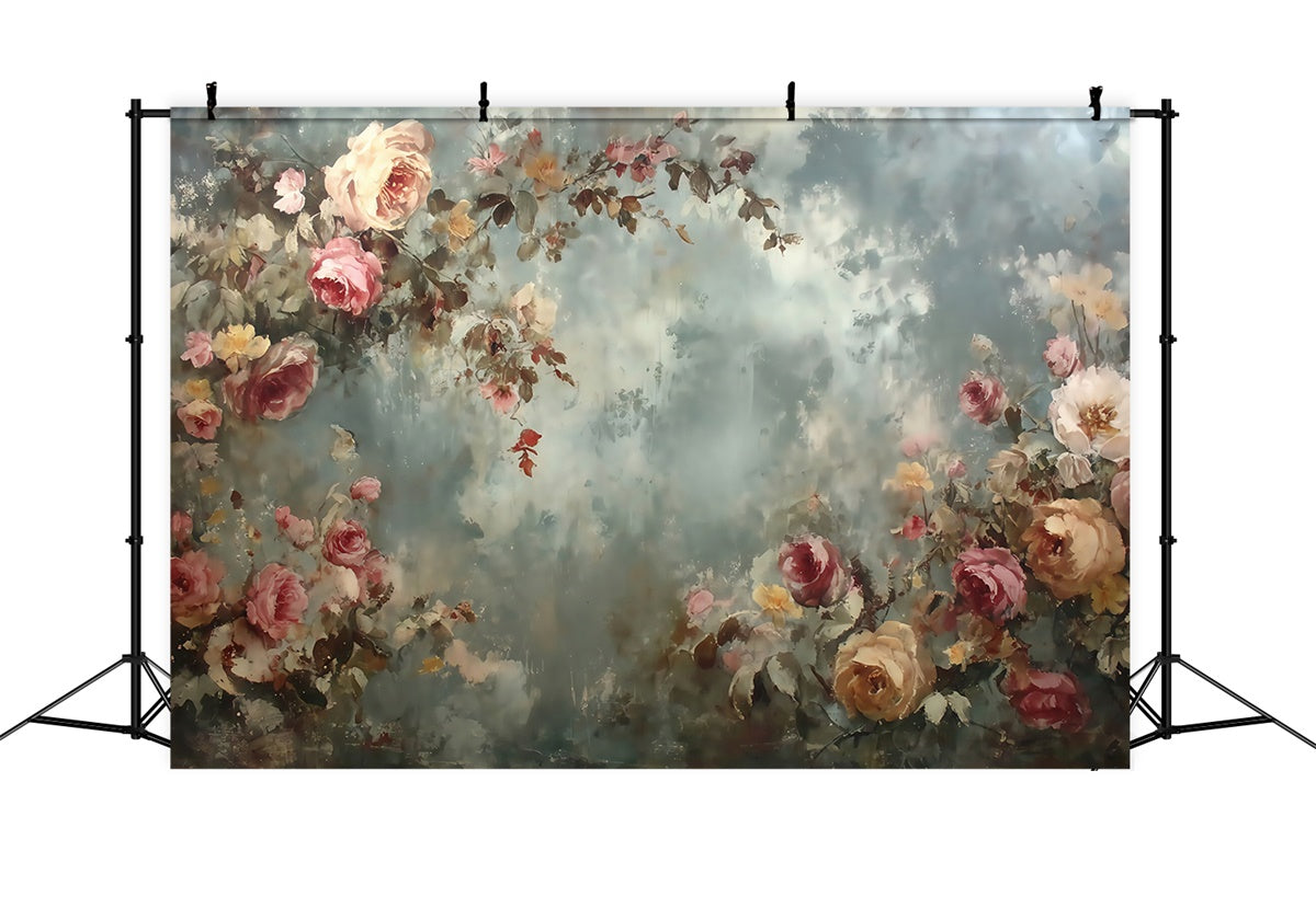 Toile de fond Peinture Rêve Classique de Roses MRR7-187