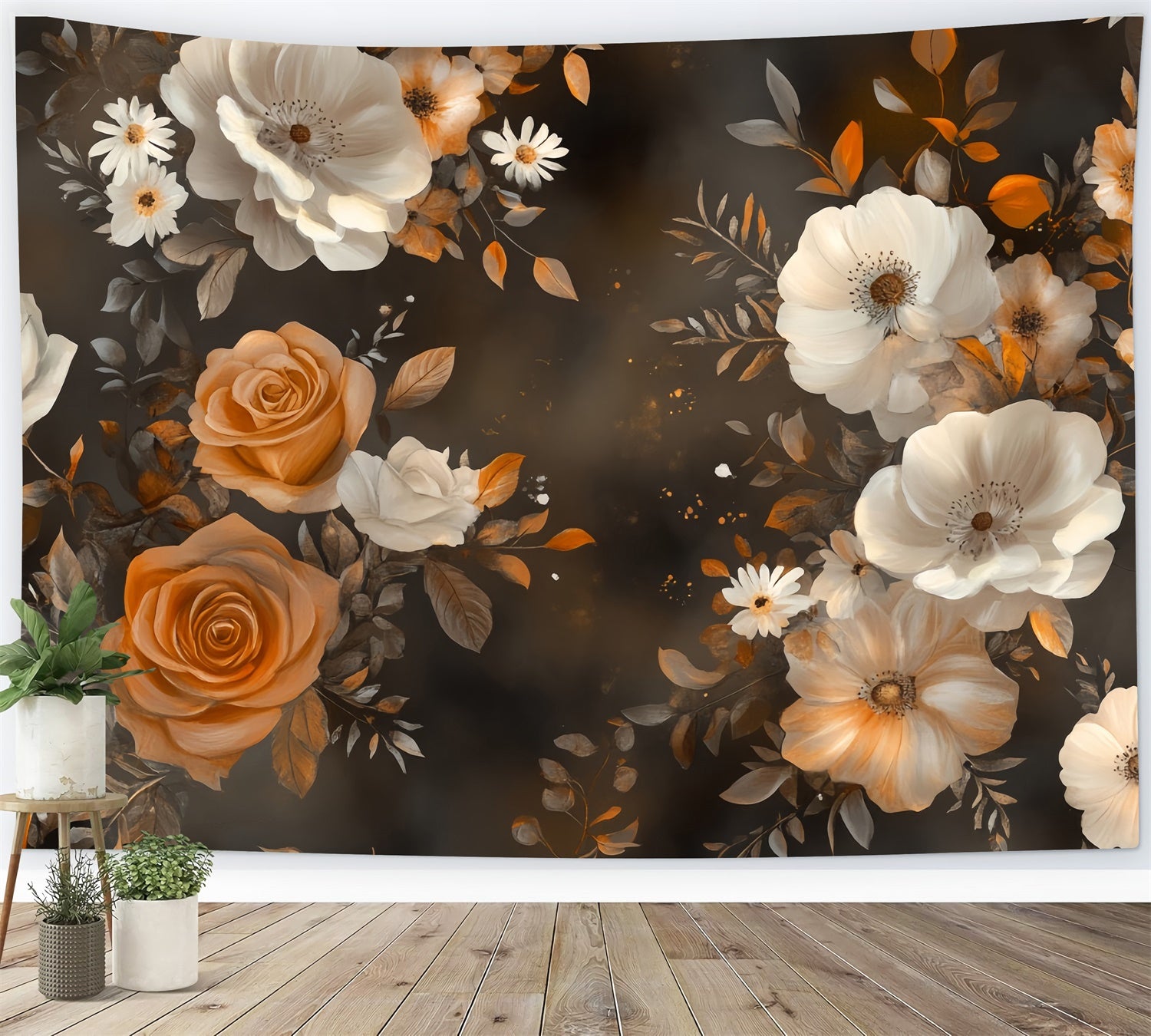 Toile de fond Art Raffiné Élégance Florale Automnale MRR7-191