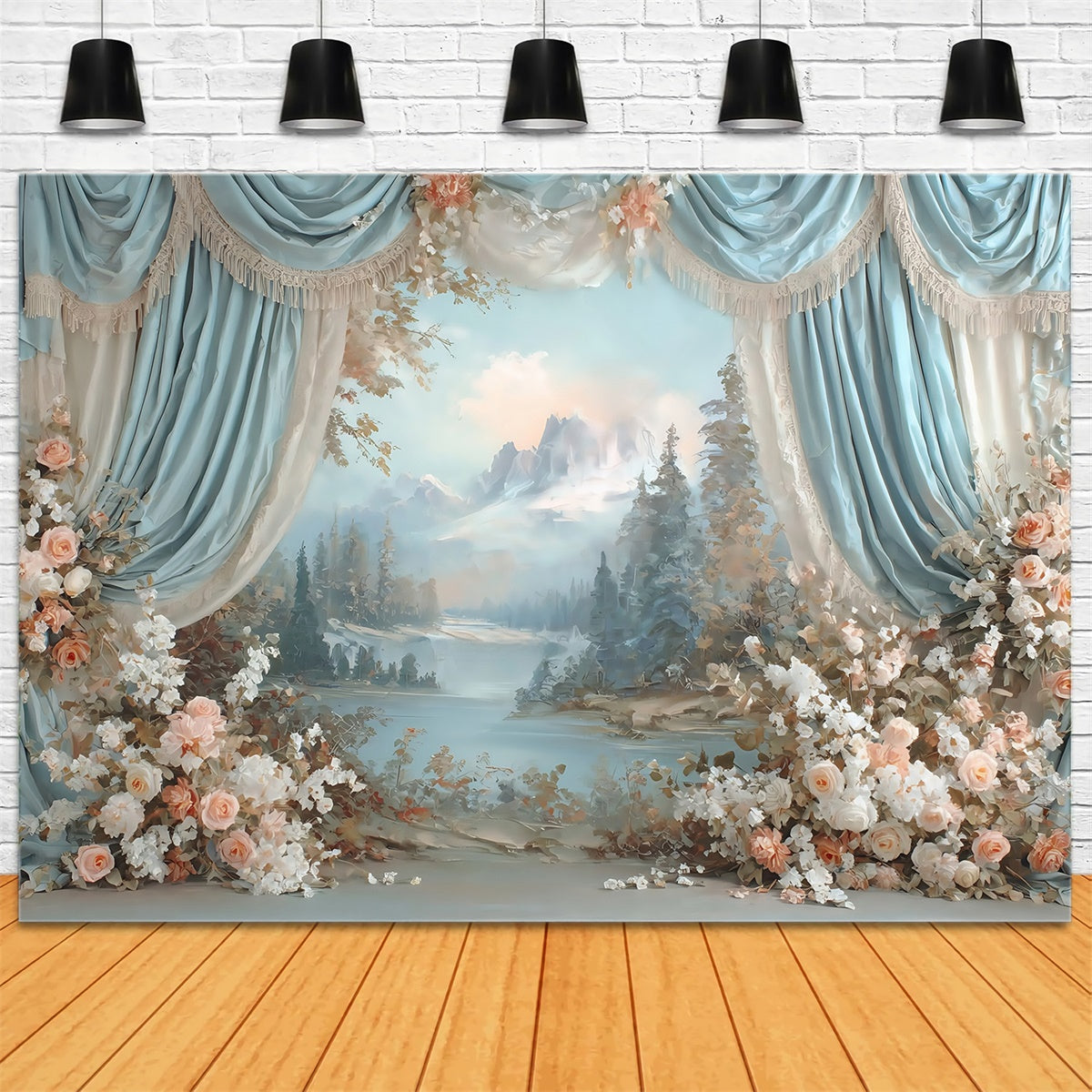 Toile de fond Art Raffiné Jardin Drapé en Vue MRR7-192