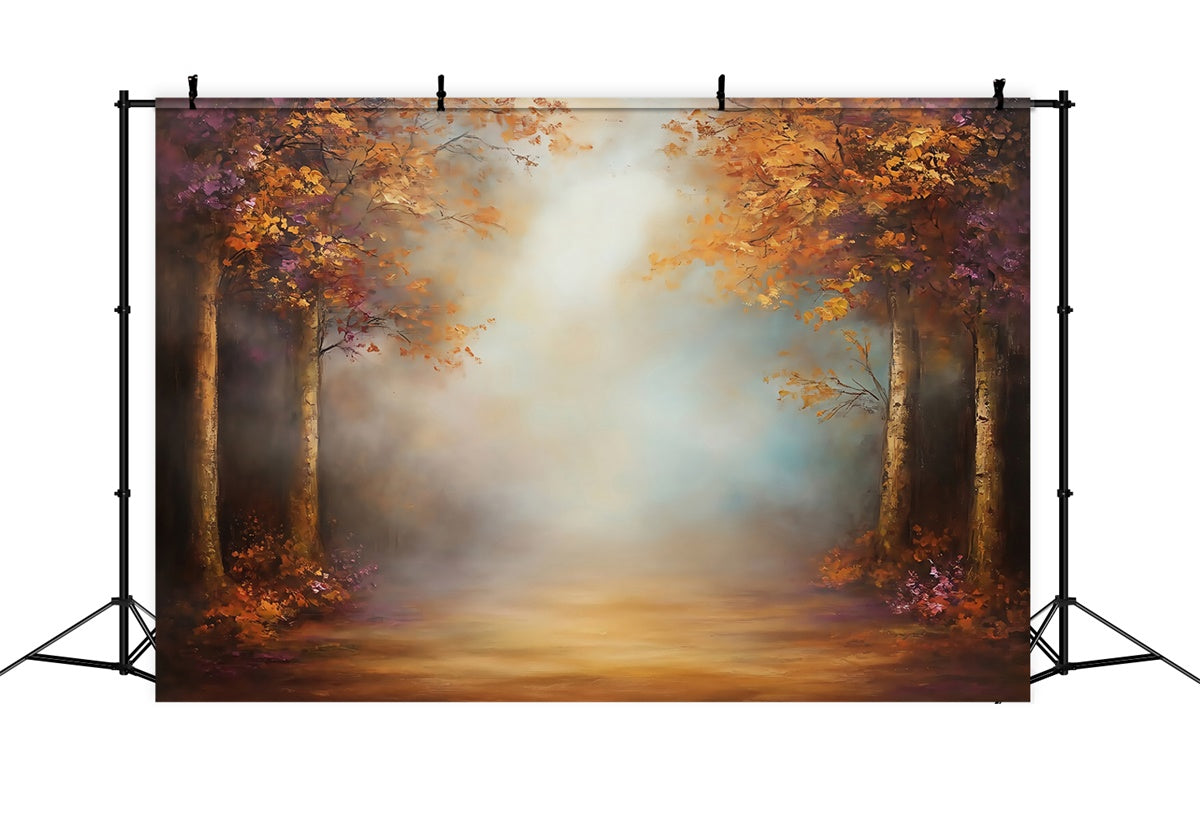 Toile de fond Peinture Bois Brumeux MRR7-195