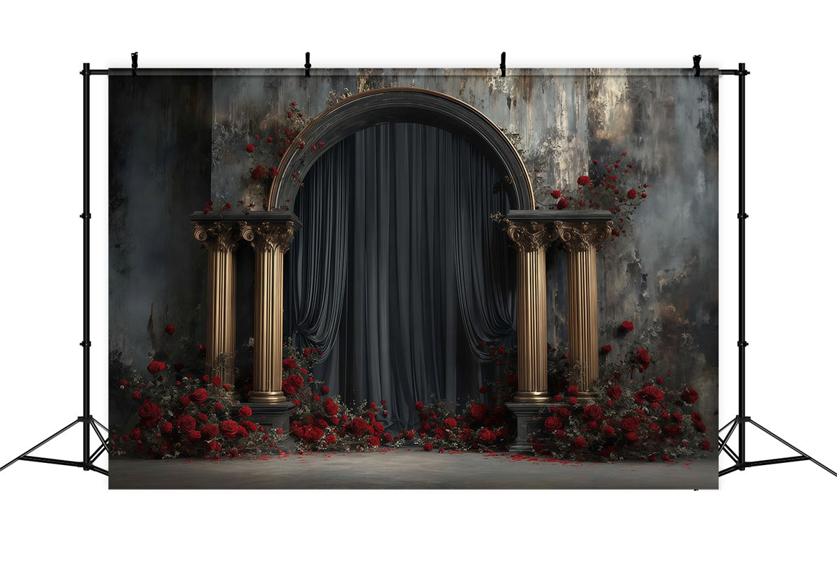 Toile de fond Photo Vintage Romance Sombre Arche MRR7-221