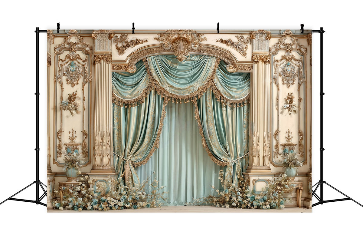 Toile de fond Vintage Drapé Élégant Rococo Photo MRR7-224