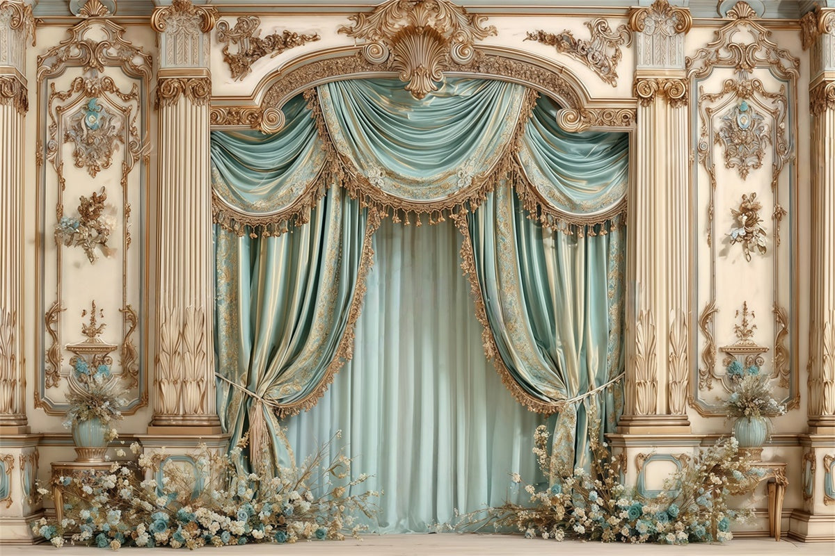 Toile de fond Vintage Drapé Élégant Rococo Photo MRR7-224