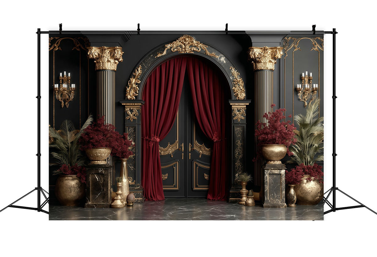 Toile de fond Photo Vintage Salle Royale Dorée MRR7-226