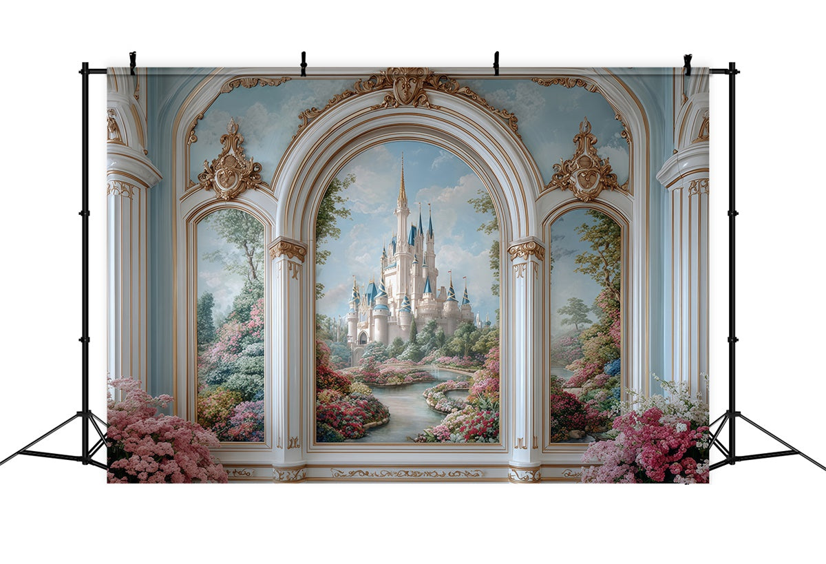 Toile de fond Vintage Mur Vue de Palais Magique MRR7-228