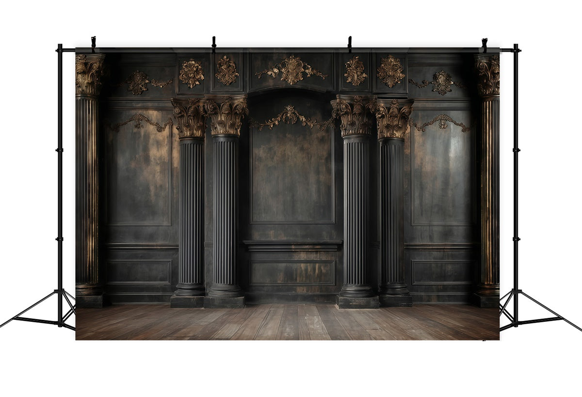 Toile de fond Vintage Salle Gothique Luxe Colonne MRR7-232