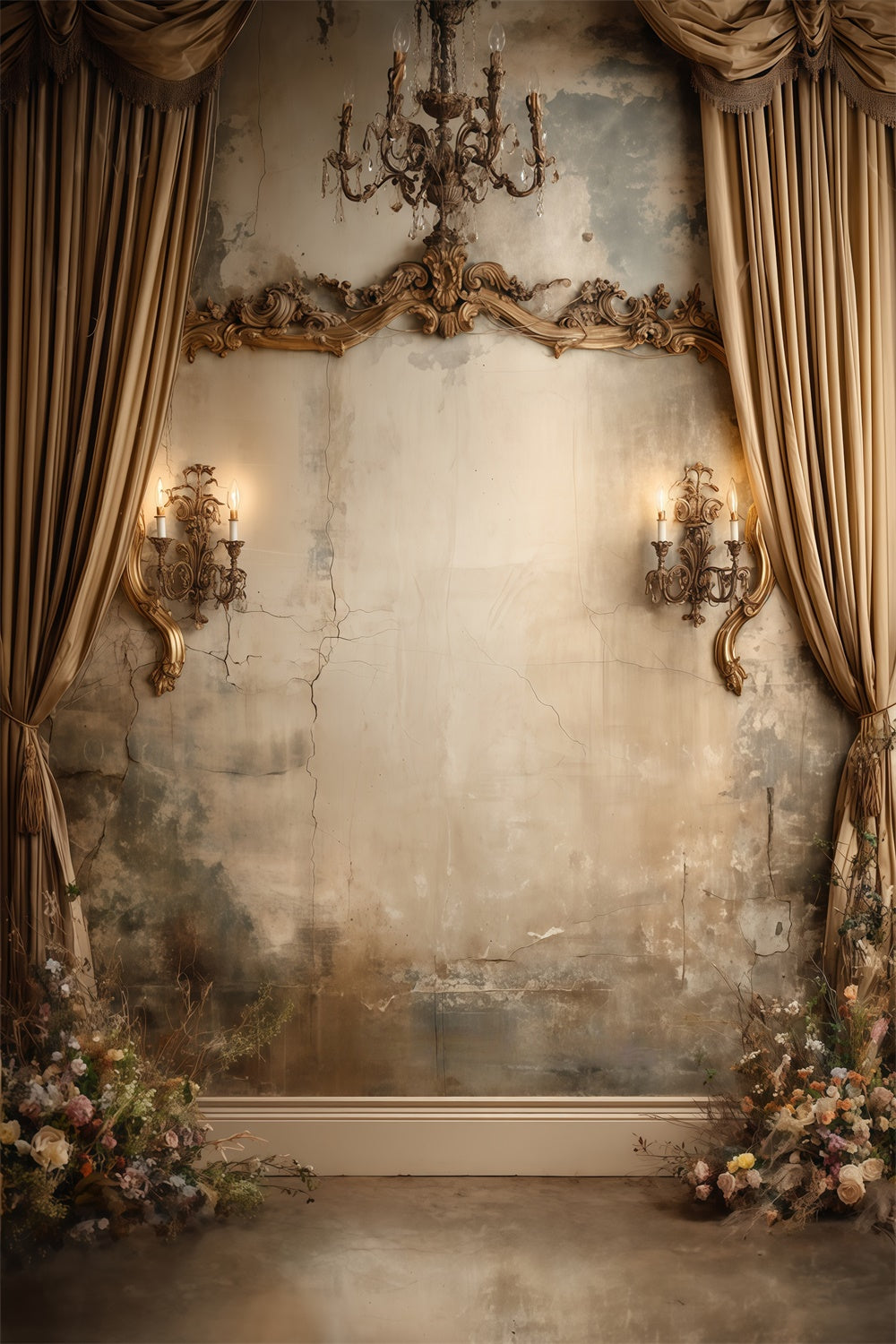 Toile de fond Vintage Mur Vieilli Lustre MRR7-238
