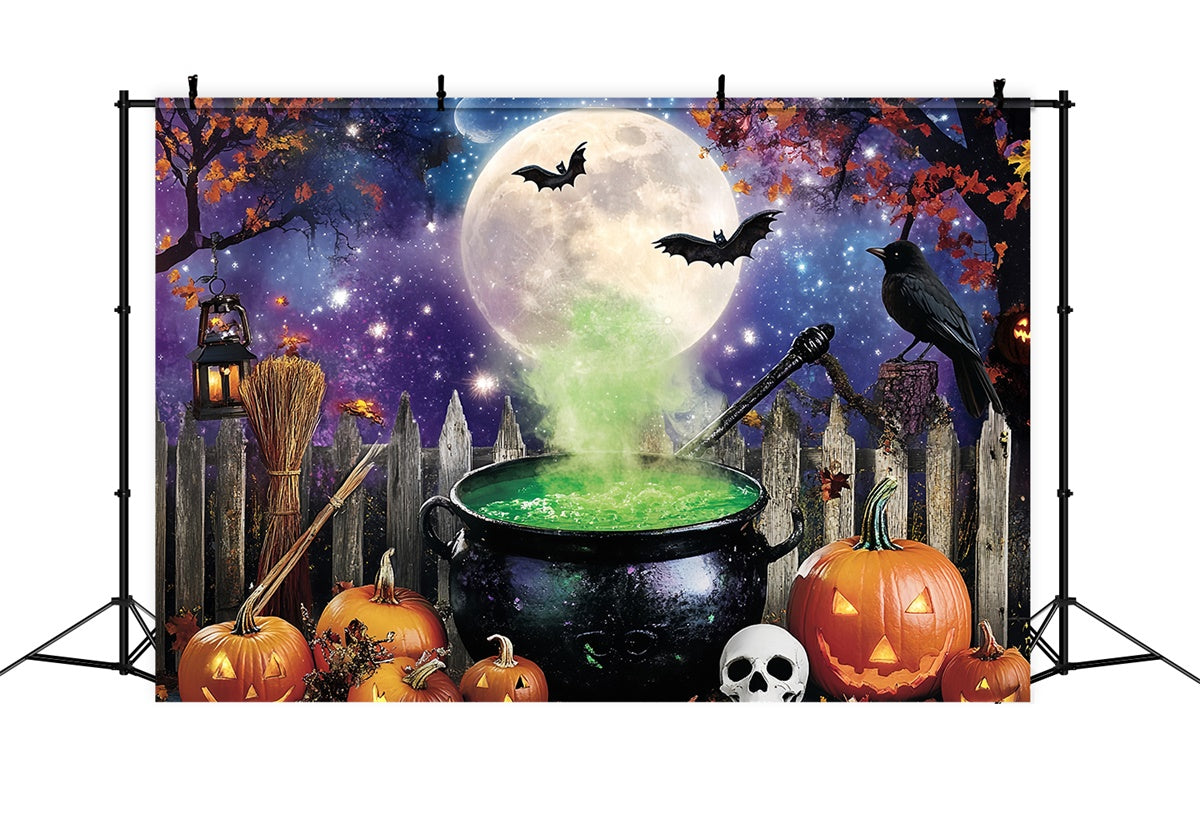 Toile de fond Halloween Jardin Enchanté aux Potions MRR7-24