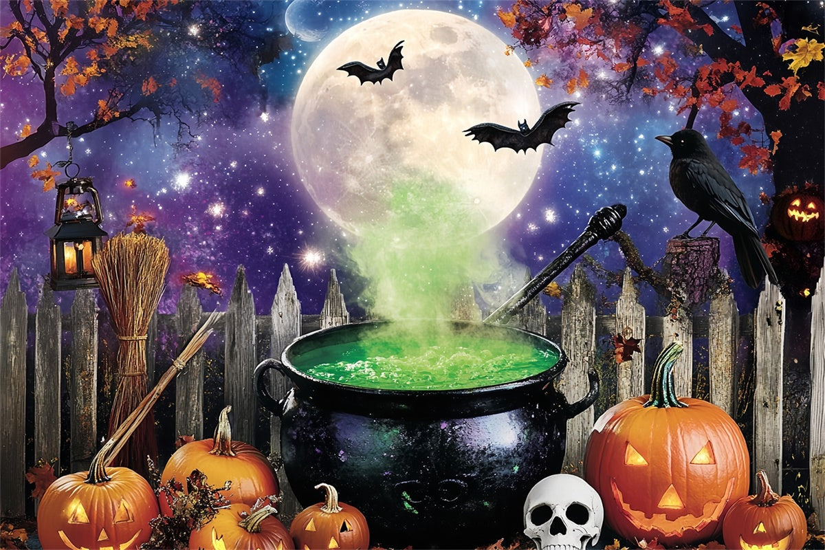 Toile de fond Halloween Jardin Enchanté aux Potions MRR7-24