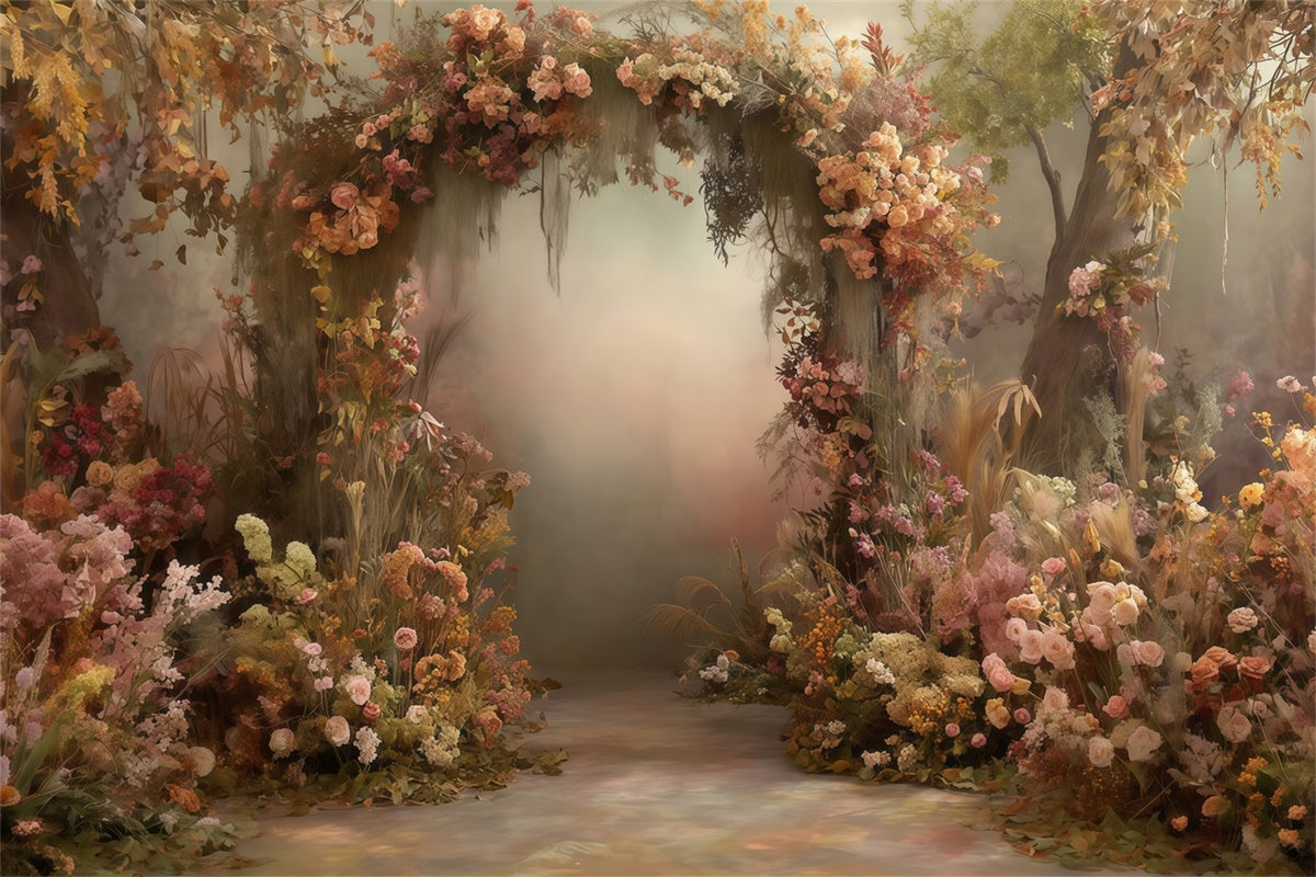 Toile de fond bohème Sentier Crépusculaire Jardin MRR7-249