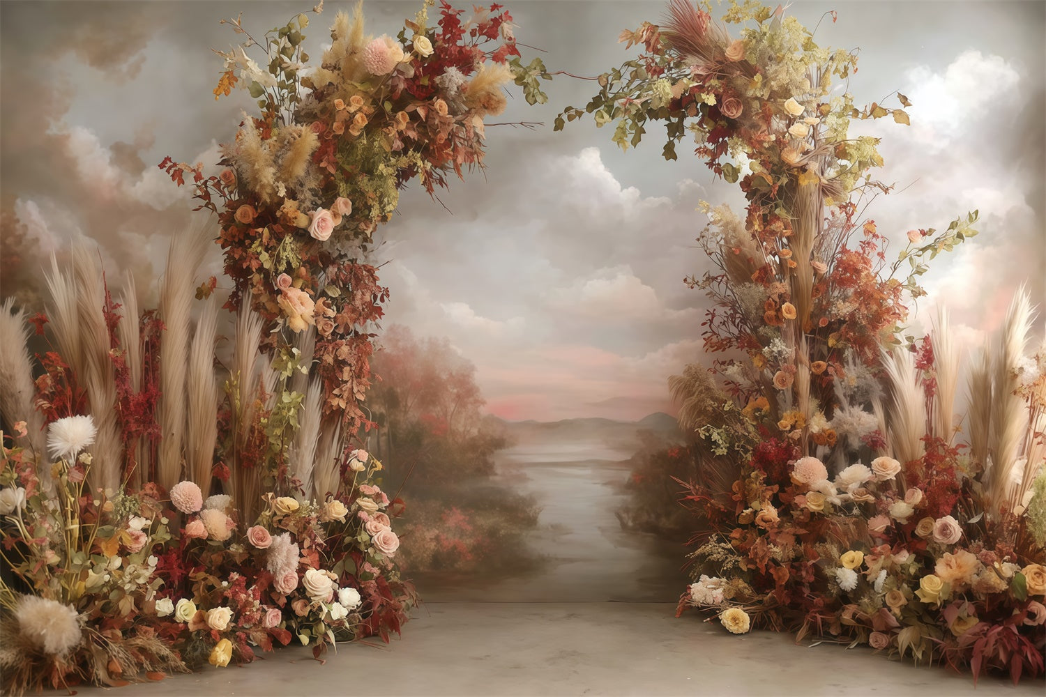 Toile de fond bohème Arcade Prairie au Crépuscule MRR7-252