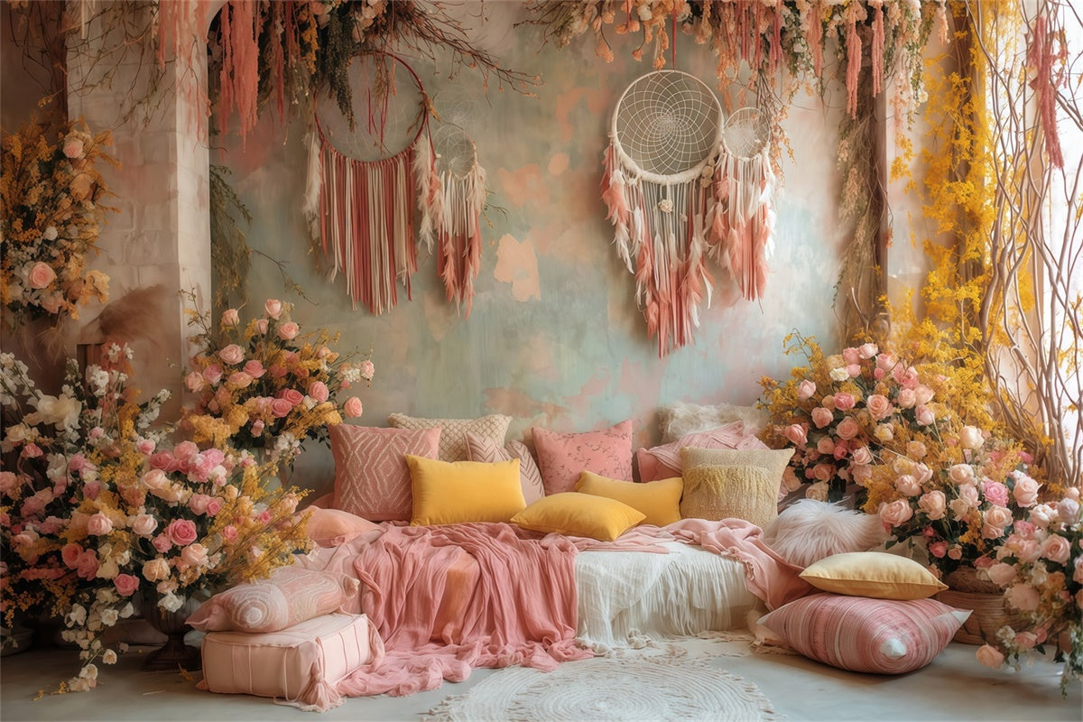 Toile de fond photo bohème Chambre Bohème de Rêve MRR7-253