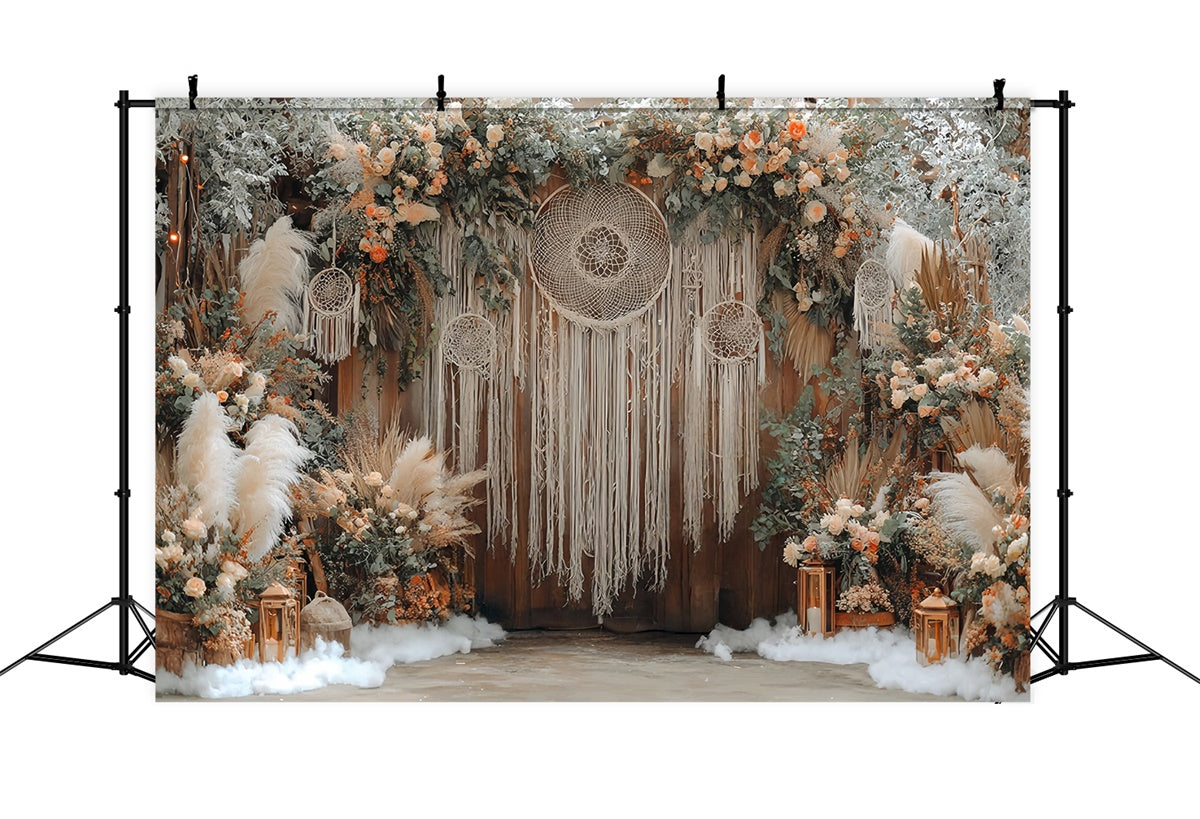 Toile de fond bohème Attrape-Rêves Floral Bohème MRR7-258