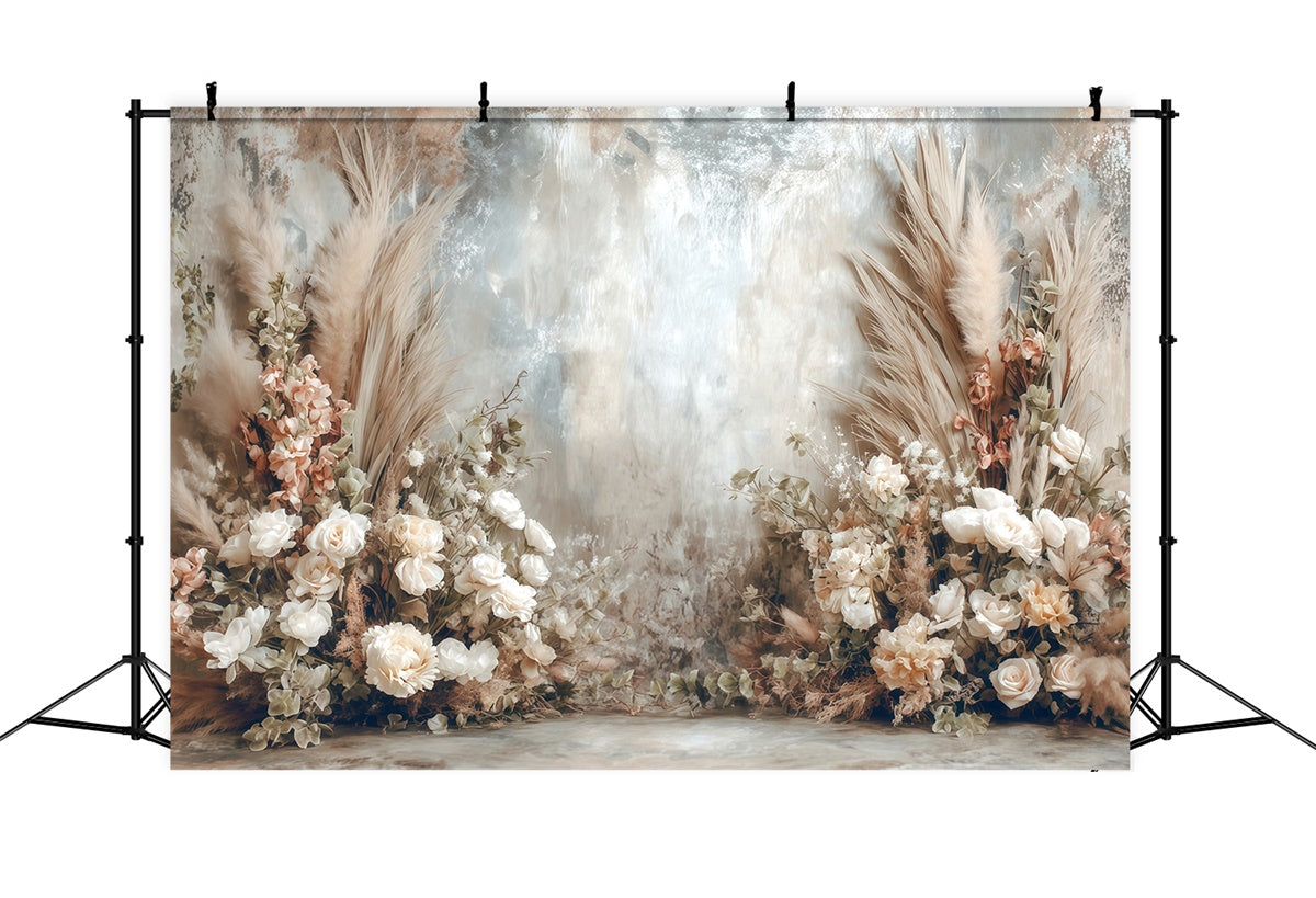 Toile de fond bohème Botanique Florale Beige MRR7-273