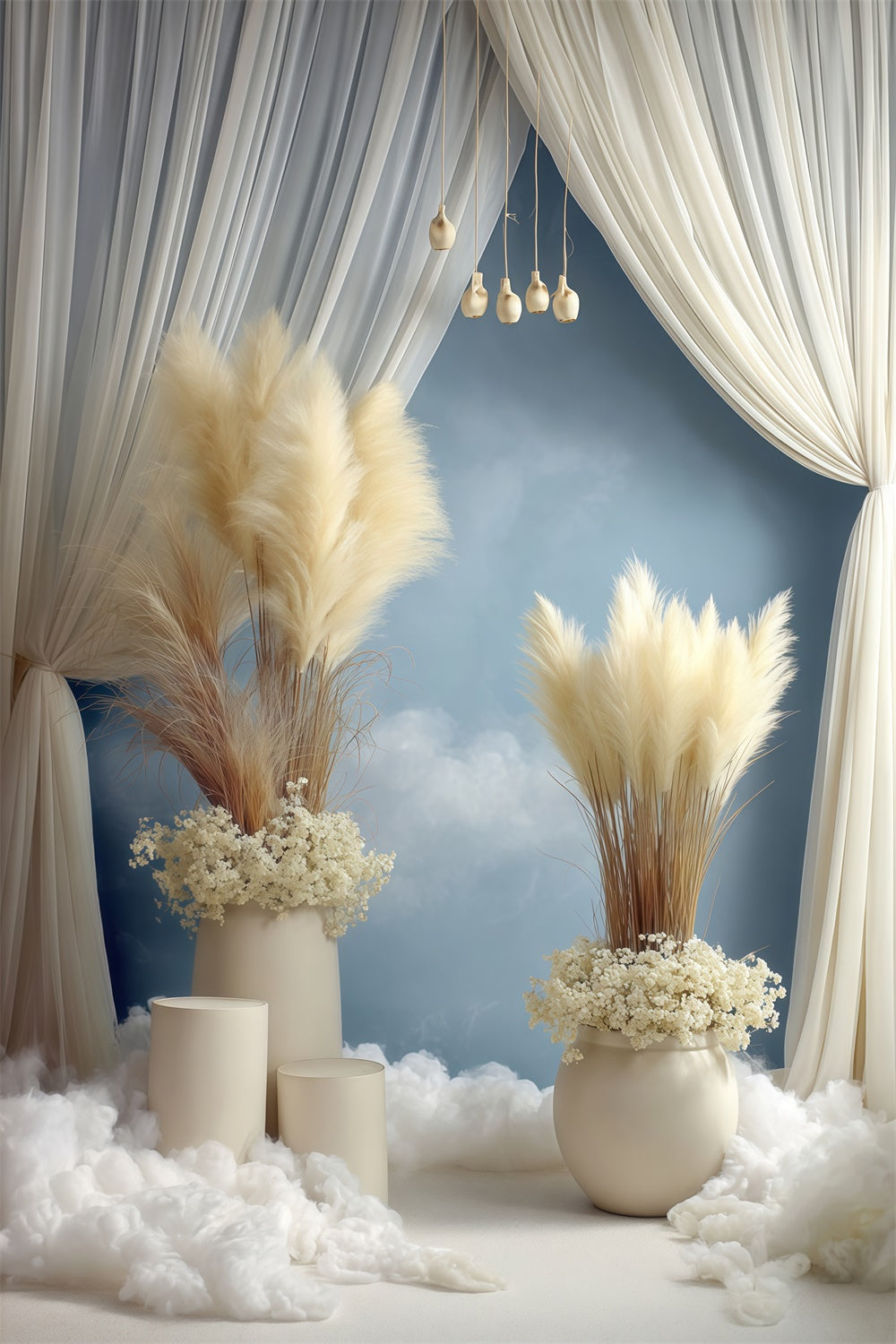 Toile de fond bohème Pampas Nuage de Rêve Photographie MRR7-278