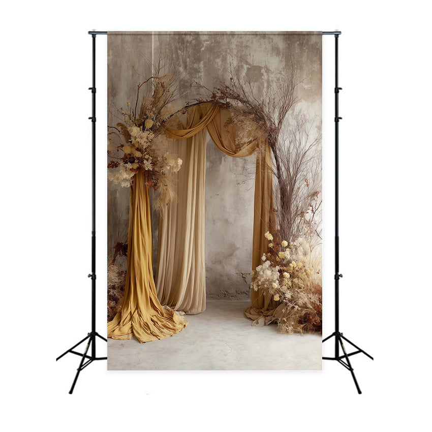 Toile de fond photo bohème Élégance Fleurs Séchées MRR7-279