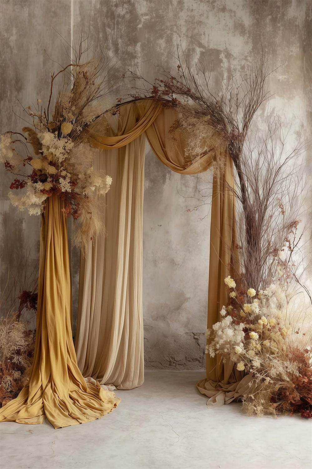 Toile de fond photo bohème Élégance Fleurs Séchées MRR7-279