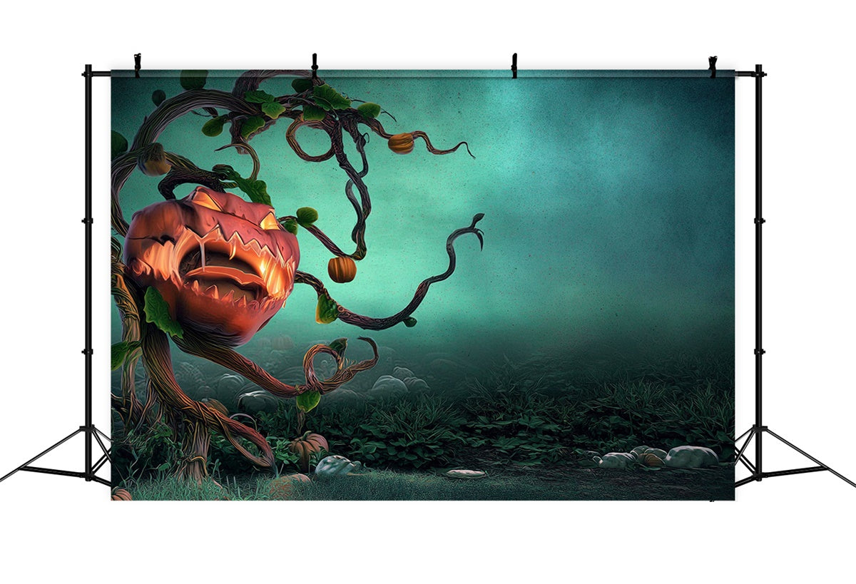 Toile de fond Halloween Bête Citrouille Effrayante MRR7-28