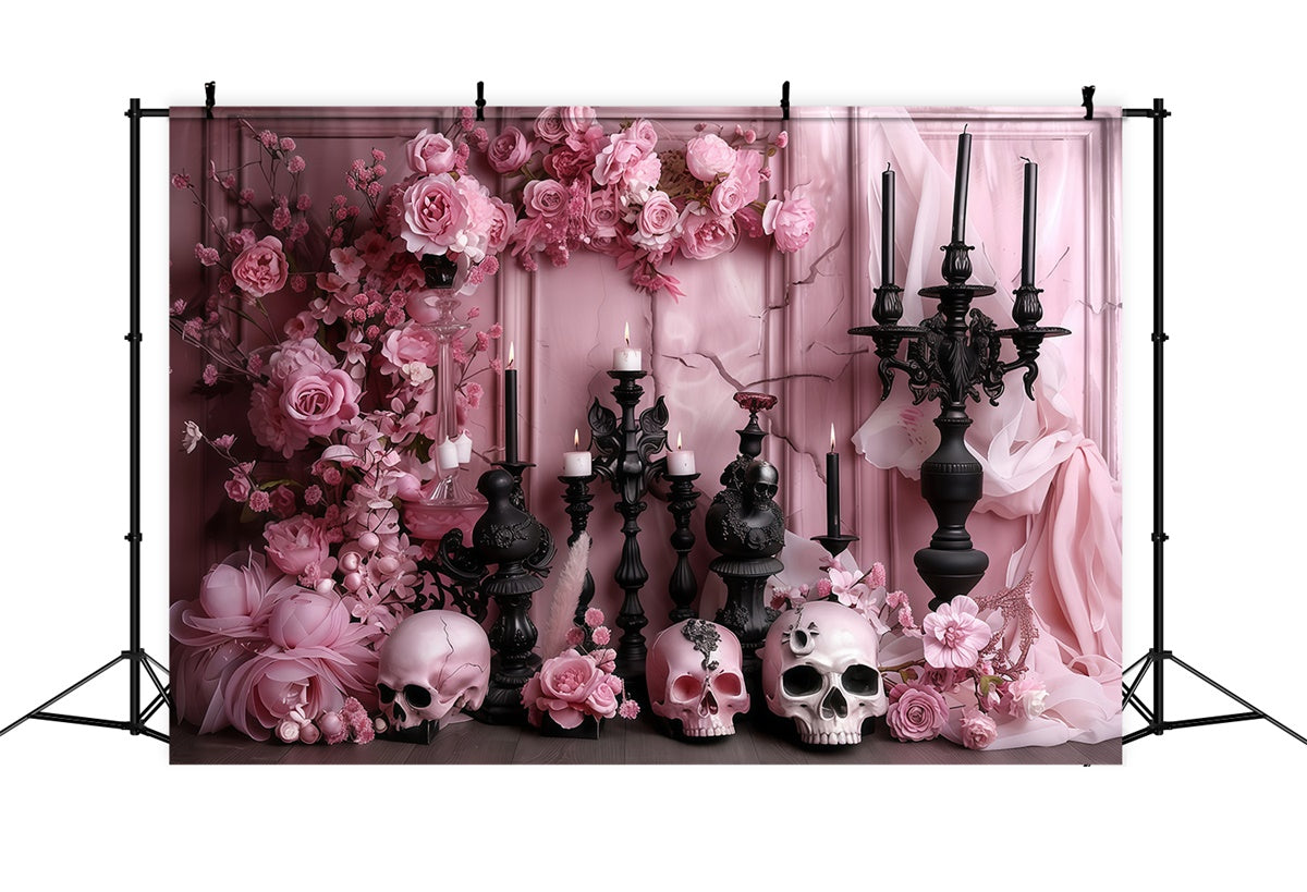 Toile de fond Halloween Autel Élégant aux Roses MRR7-34