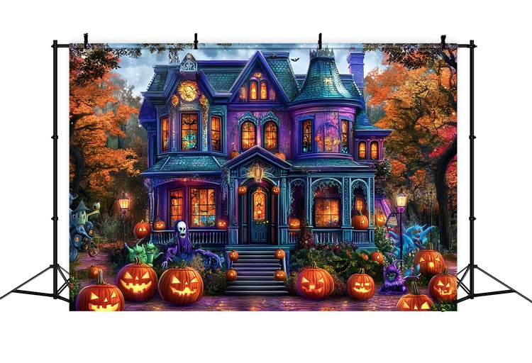Toile de fond Photo Halloween Domaine d’Automne Frissonnant MRR7-41