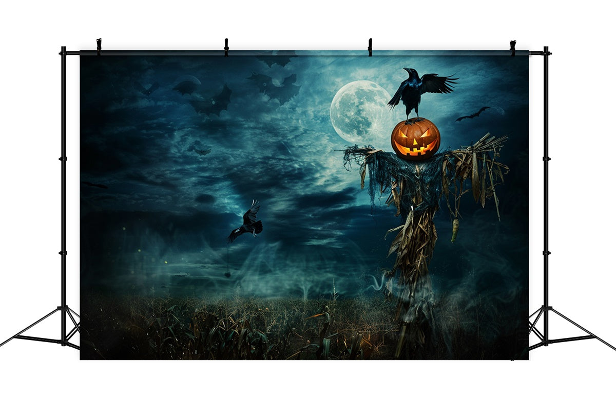 Toile de fond Halloween Horreur de Moisson au Clair de Lune MRR7-44
