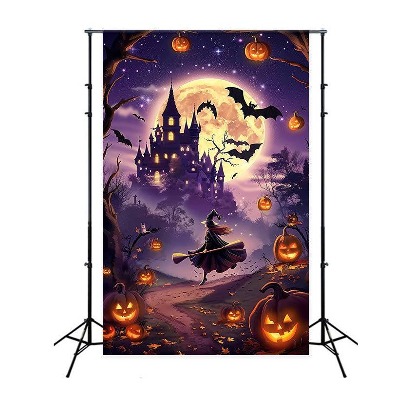 Toile de fond Photo Halloween Vol Magique Nocturne MRR7-51