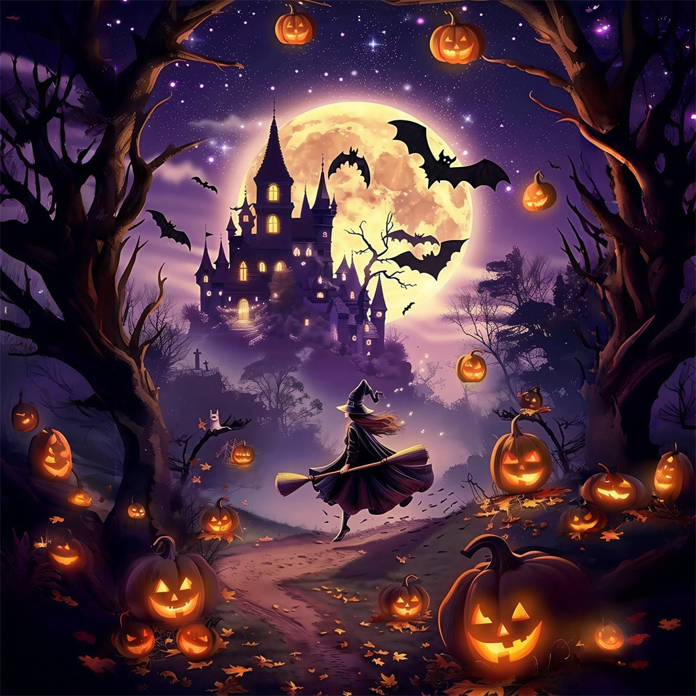 Toile de fond Photo Halloween Vol Magique Nocturne MRR7-51