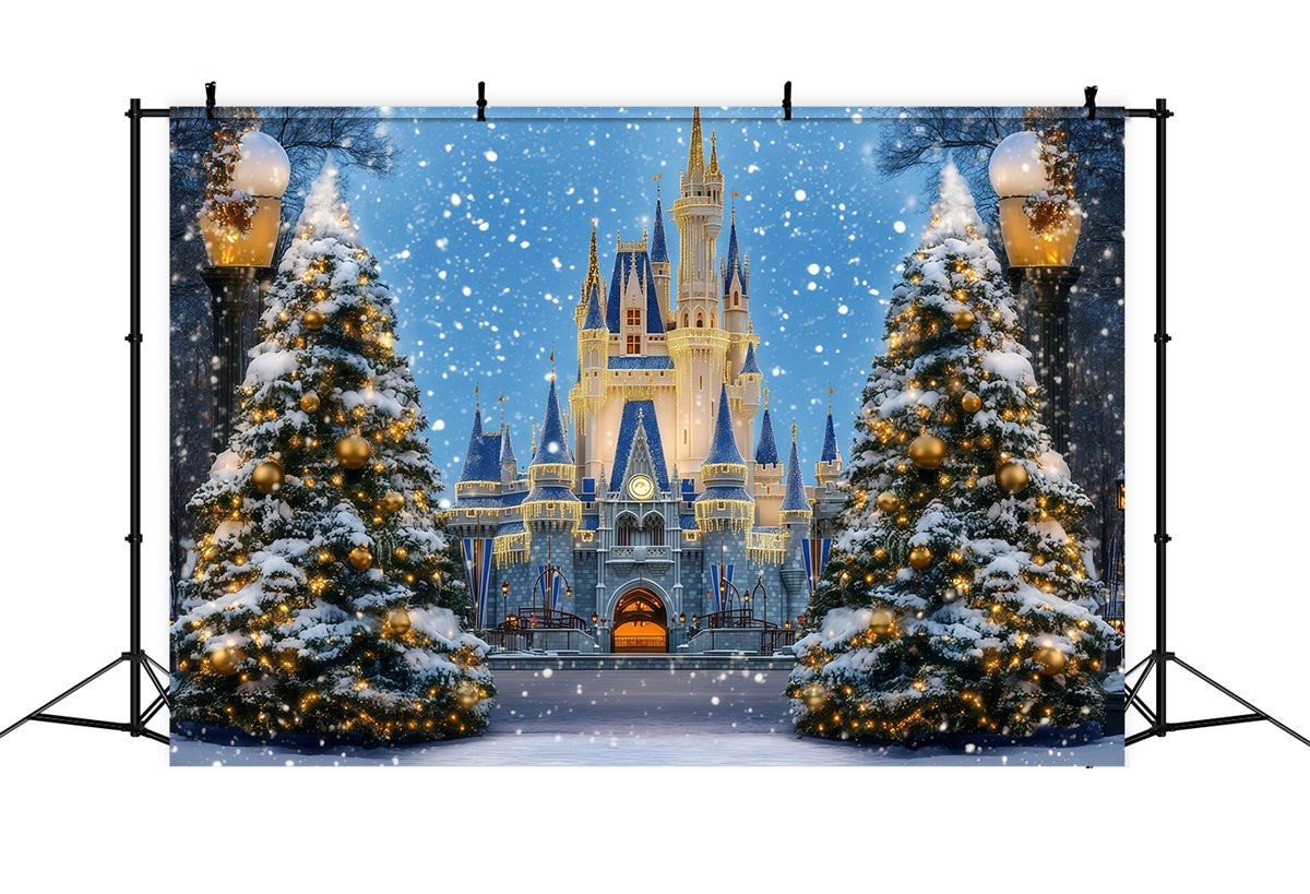 Toile de fond Noël Château Enchanté de Noël MRR7-59