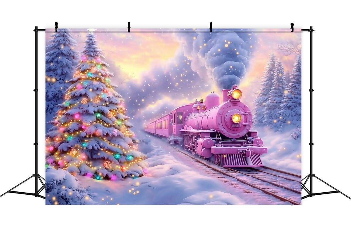 Toile de fond photo Noël Voyage Magique Sous la Neige MRR7-61