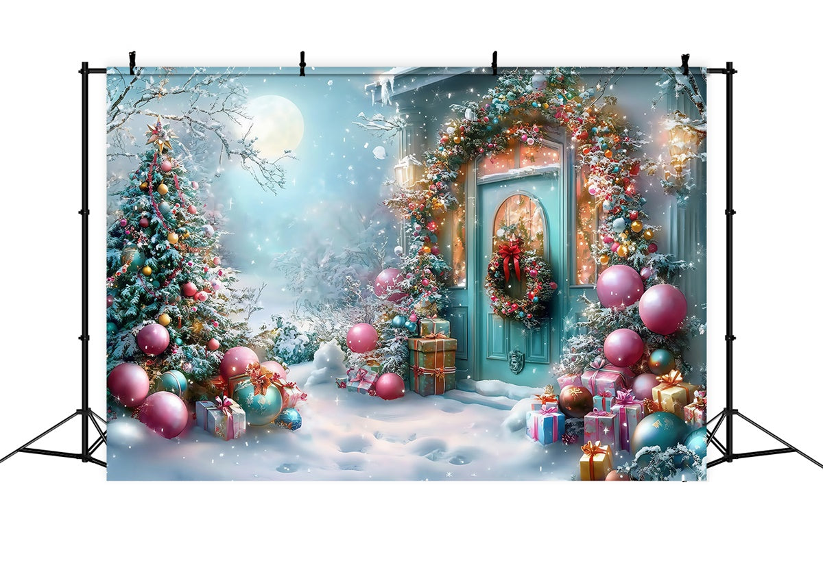 Toile de fond Noël Véranda de Noël Étincelante MRR7-62
