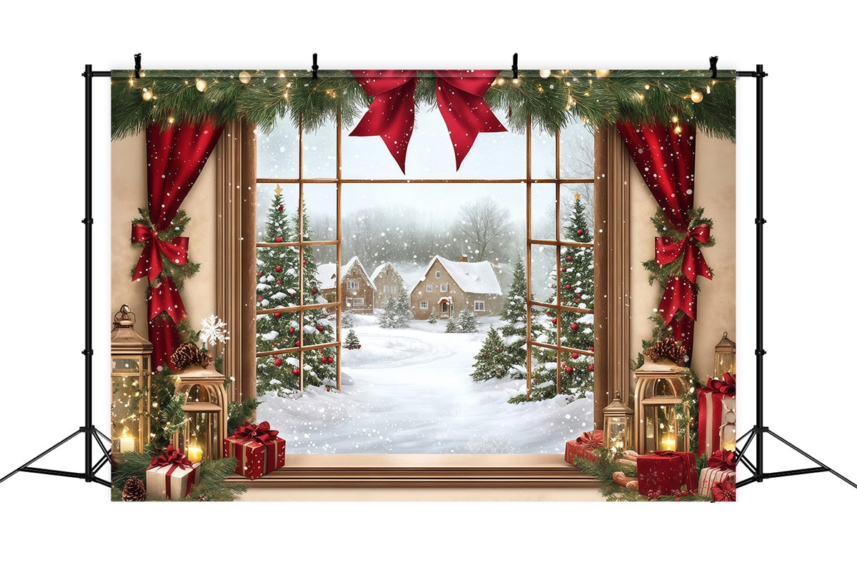 Toile de fond photo Noël Magie Fenêtre de Noël MRR7-68