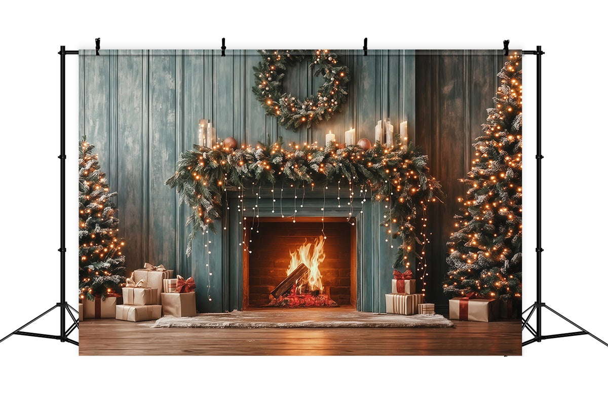 Toile de fond de Noël Manteau de Sapin Douillet MRR7-81